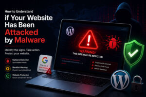 Website Malware Removal warning signs for a hacked website