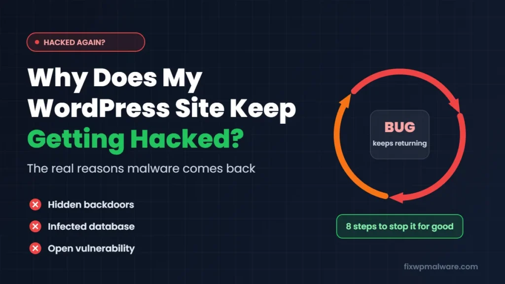 Why a WordPress site keeps getting hacked: hidden backdoors, infected database and open vulnerabilities