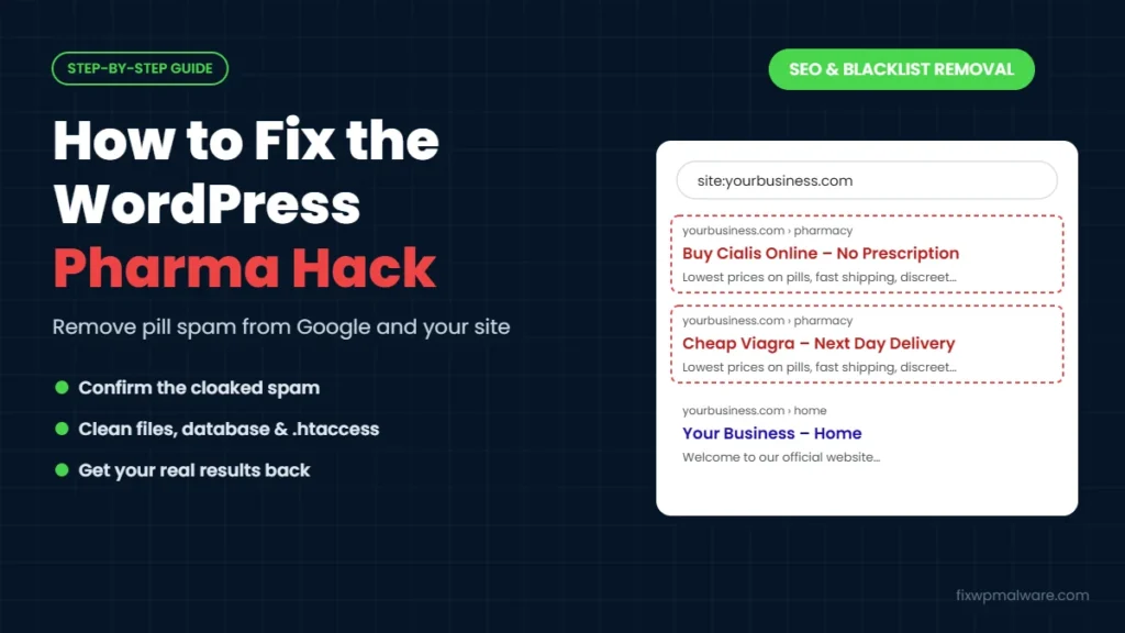 How to fix the WordPress pharma hack